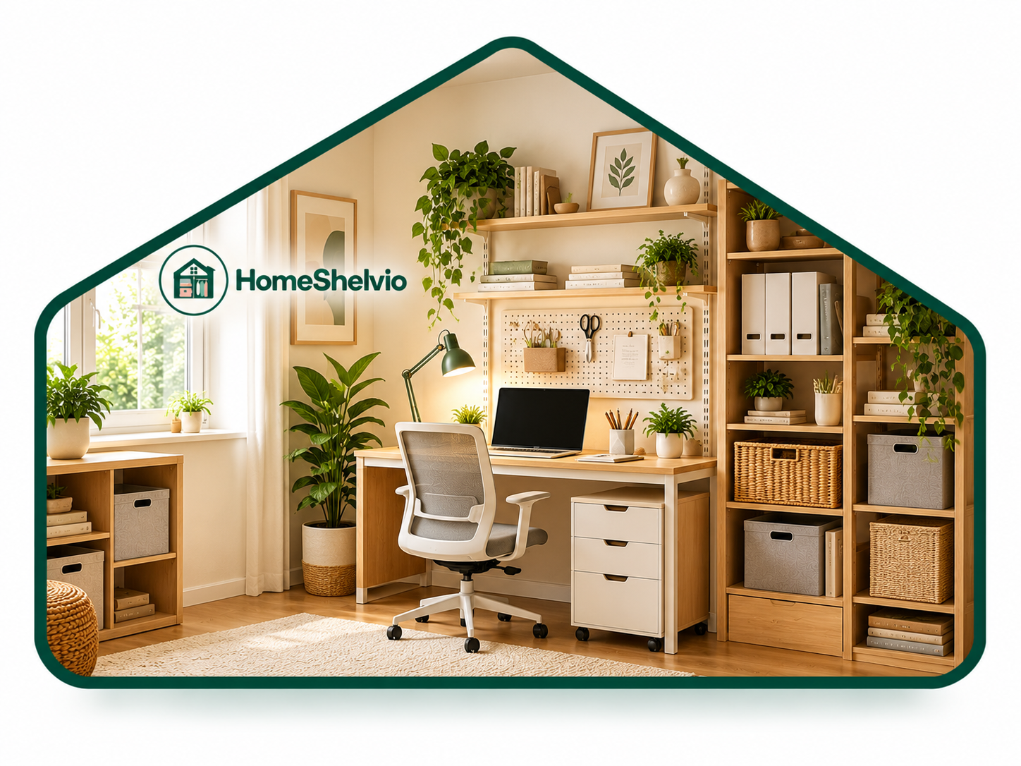 Organised home workstation